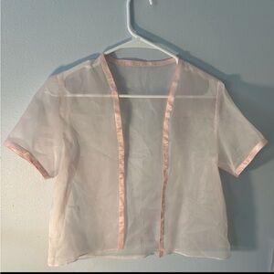 Transparent cardigan coverup